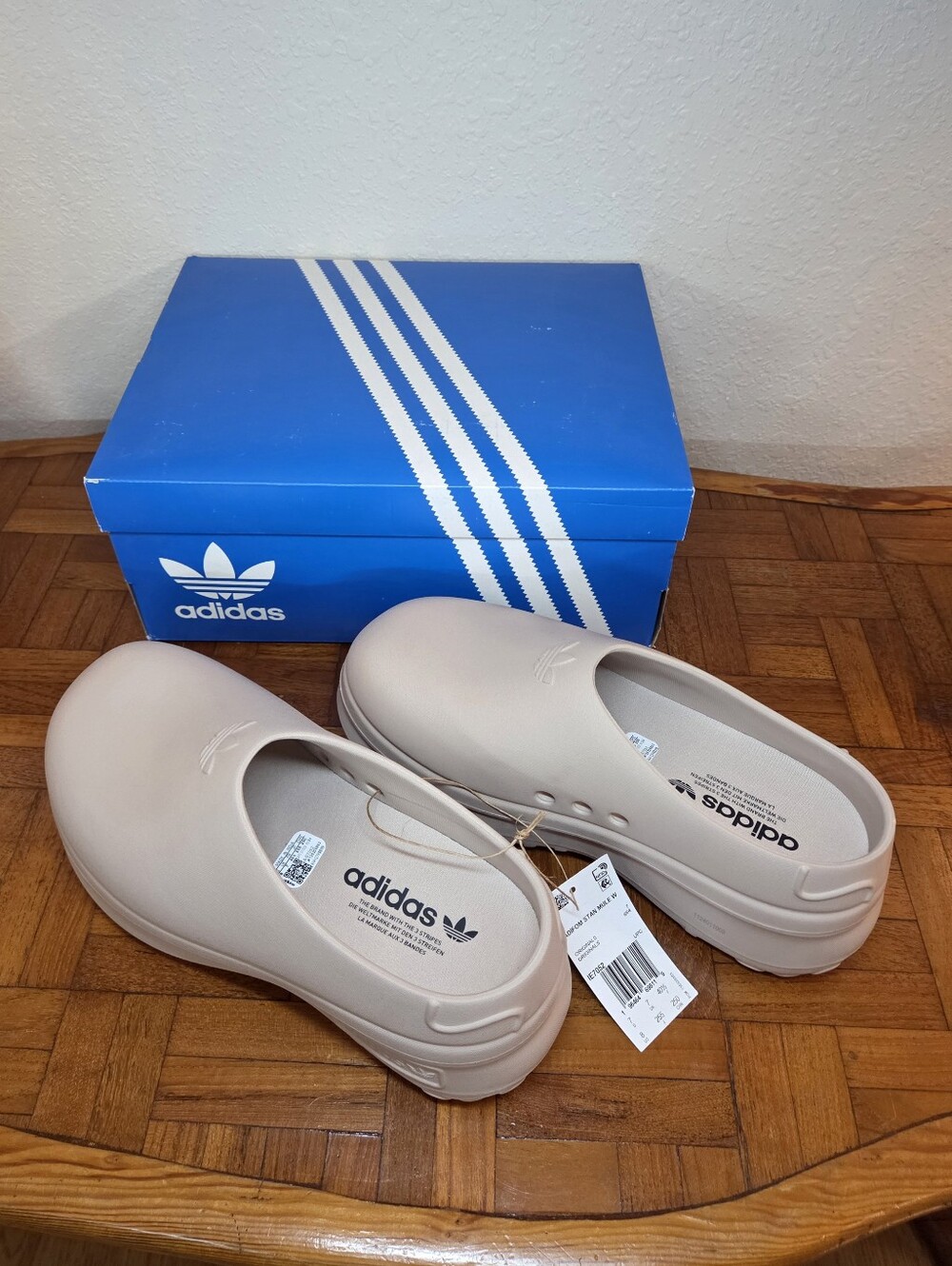 NWT Adidas Originals Adifom Stan Mule Platform Clogs in Wonder Taupe - Size 8 - Picture 3 of 13